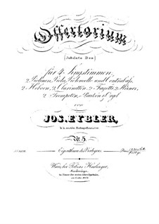 Jubilate Deo omnis terra, HV 91: Stimmen by Joseph Eybler