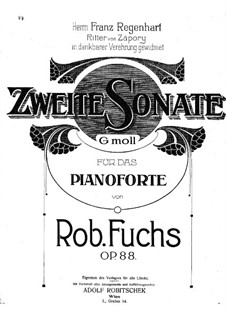 Sonate für Klavier Nr.2, Op.88: Für einen Interpreten by Robert Fuchs