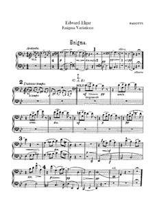 Vollständiger Satz: Fagottstimmen by Edward Elgar