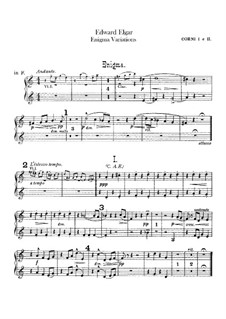 Vollständiger Satz: Waldhornstimmen by Edward Elgar