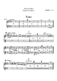 Vollständiger Satz: Trompetestimmen by Edward Elgar
