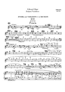 Vollständiger Satz: Orgelstimme (ad libitum) by Edward Elgar