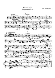 Vollständiger Satz: Violinstimme I by Edward Elgar