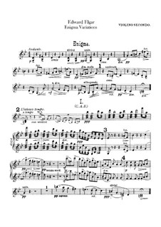 Vollständiger Satz: Violinstimme II by Edward Elgar