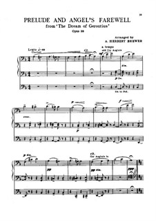 Der Traum des Gerontius, Op.38: Vorspiel und Abschied der Engel, für Orgel by Edward Elgar