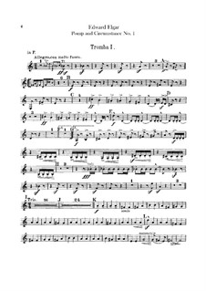 Marsch Nr.1: Trompete- und Kornettstimmen by Edward Elgar