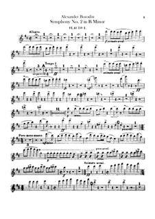 Sinfonie Nr.2 in h-Moll: Flötenstimmen by Alexander Porfiryevich Borodin