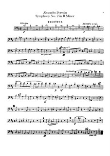 Sinfonie Nr.2 in h-Moll: Fagottstimmen by Alexander Porfiryevich Borodin