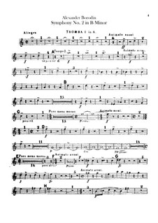 Sinfonie Nr.2 in h-Moll: Trompetestimmen by Alexander Porfiryevich Borodin