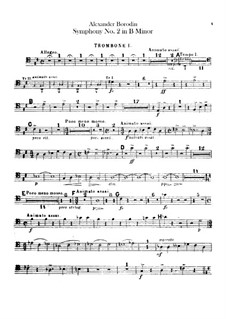 Sinfonie Nr.2 in h-Moll: Posaune- und Tubastimmen by Alexander Porfiryevich Borodin