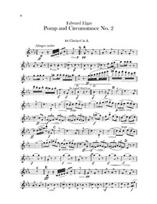 Marsch Nr.2: Klarinettenstimmen by Edward Elgar