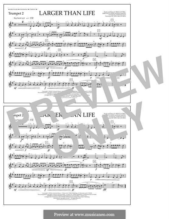 Larger Than Life (Backstreet Boys): Trumpet 2 part by Brian T. Littrell, Kristian Lundin, Max Martin