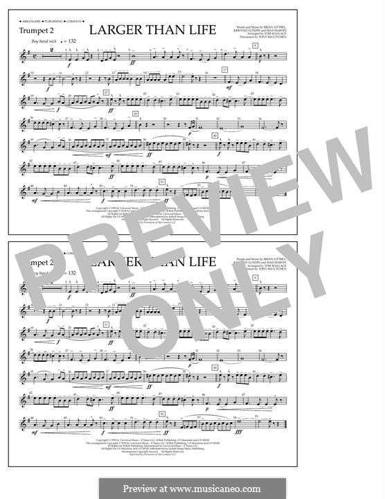 Larger Than Life (Backstreet Boys): Trumpet 2 part by Brian T. Littrell, Kristian Lundin, Max Martin