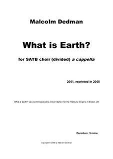 What is Earth, MMC15: What is Earth by Malcolm Dedman
