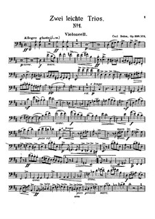 Zwei Leichte Trios für Violine, Cello und Klavier, Op.330: Trio Nr.1 – Cellostimme by Carl Böhm