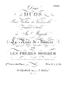 Zwei Duos für Violine und Cello: Violinstimme by Antoine Bohrer