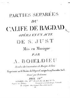 Der Kalif von Bagdad: Klarinettenstimme I by Adrien Boieldieu