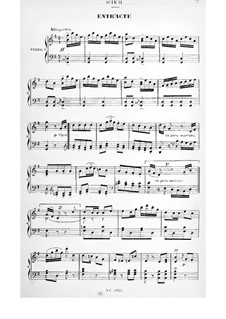 Gillette de Narbonne: Akt II. Bearbeitung für Stimmen und Klavier by Edmond Audran