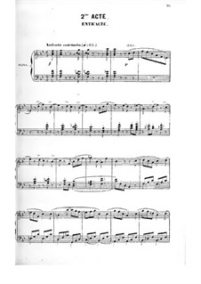 Le premier jour de bonheur: Akt II, Klavierauszug mit Singstimmen by Daniel Auber