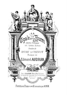 La cigale et la fourmi: Bearbeitung für Klavier by Edmond Audran