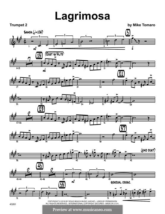 Lagrimosa: 2nd Bb Trumpet part by Mike Tomaro