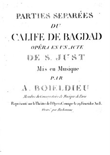 Der Kalif von Bagdad: Violinstimme I by Adrien Boieldieu