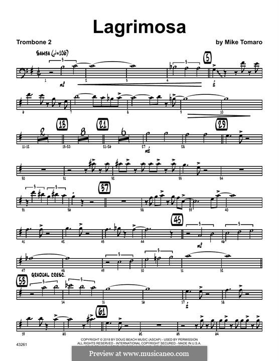 Lagrimosa: 2nd Trombone part by Mike Tomaro