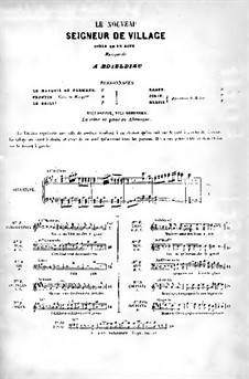 Le nouveau seigneur de village: Klavierauszug mit Singstimmen by Adrien Boieldieu
