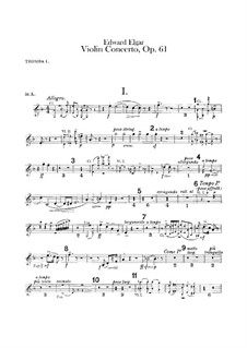 Konzert für Violine und Orchester, Op.61: Trompetenstimmen by Edward Elgar