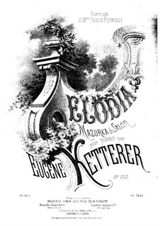 Elodia, Op.253: Elodia by Eugène Ketterer