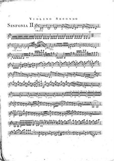 Sinfonie Nr.1 in D-Dur, G.503 Op.12: Violinstimme II by Luigi Boccherini