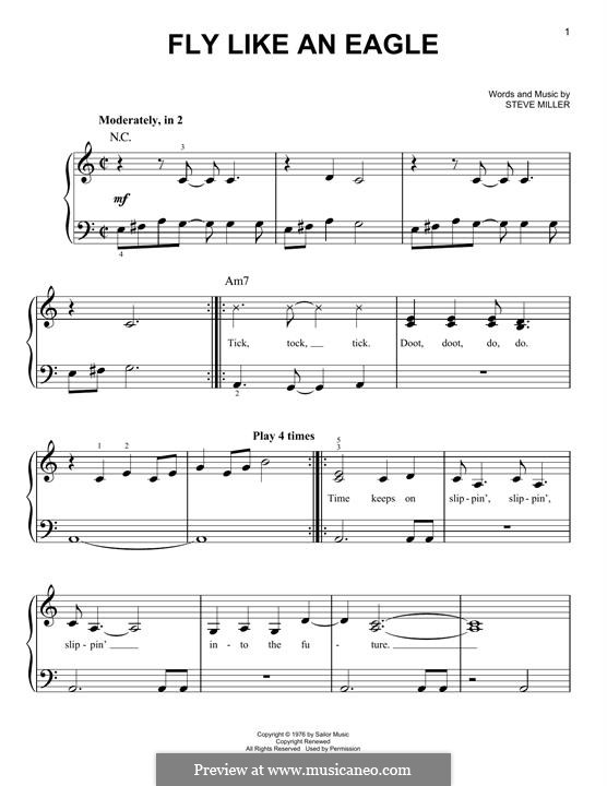 Fly Like an Eagle (Steve Miller Band): Für Klavier by Steve Miller