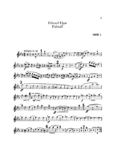 Falstaff. Sinfonische Studie, Op.68: Oboen- und Englischhornstimmen by Edward Elgar