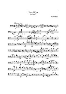 Falstaff. Sinfonische Studie, Op.68: Fagottstimme by Edward Elgar