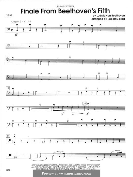 Teil IV: For strings – Bass part by Ludwig van Beethoven