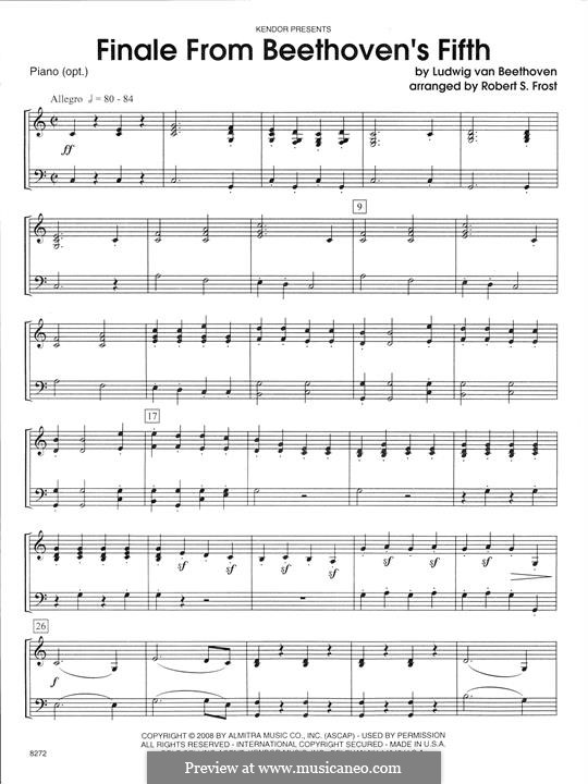 Teil IV: For strings – Piano Accompaniment by Ludwig van Beethoven