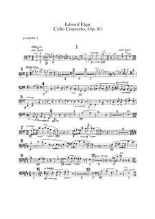 Konzert für Cello und Orchestre, Op.85: Fagottstimmen by Edward Elgar