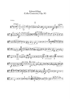 Konzert für Cello und Orchestre, Op.85: Violastimme by Edward Elgar