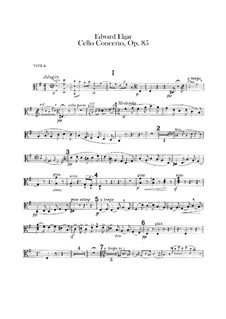 Konzert für Cello und Orchestre, Op.85: Bratschenstimme by Edward Elgar