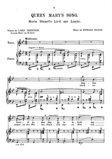 Sieben Lieder: Nr.2 Maria Stuart's Lied zur Laute by Edward Elgar