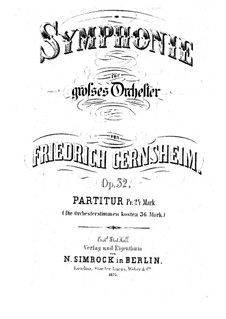Sinfonie Nr.1 in g-Moll, Op.32: Teil I by Friedrich Gernsheim