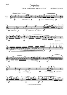 Delphine: For violin solo by David W Solomons