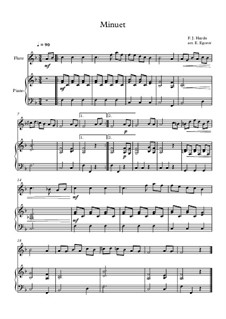 Minuet in F Major: Für Flöte und Piano by Joseph Haydn
