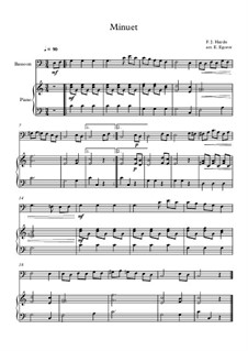 Minuet in F Major: Für Fagott und Klavier by Joseph Haydn