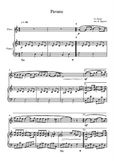 Pavane, Op.50: Für Flöte und Piano by Gabriel Fauré