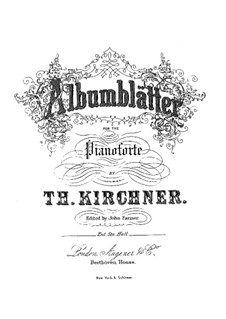 Albumblätter, Op.7: Vollsammlung by Theodor Kirchner