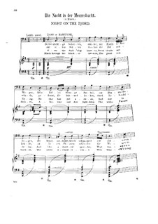 Sechs Lieder, Op.15: Nr.6 Die Nacht in der Meeresbucht by Halfdan Kjerulf