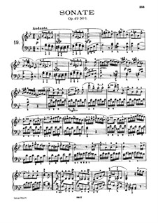 Sonate für Klavier Nr.19, Op.49 No.1: Für einen Interpreten (mit Fingersatz) by Ludwig van Beethoven
