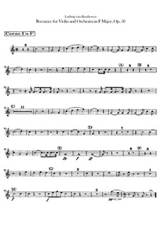 Romanze für Violine und Orchester Nr.2 F-Dur, Op.50: Hörnerstimmen I, II by Ludwig van Beethoven
