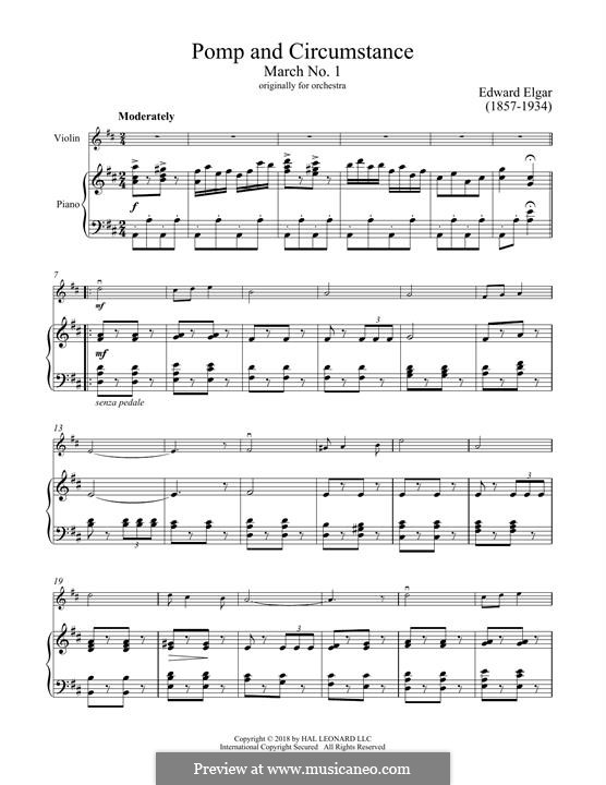 Marsch Nr.1: Für Violine und Klavier by Edward Elgar